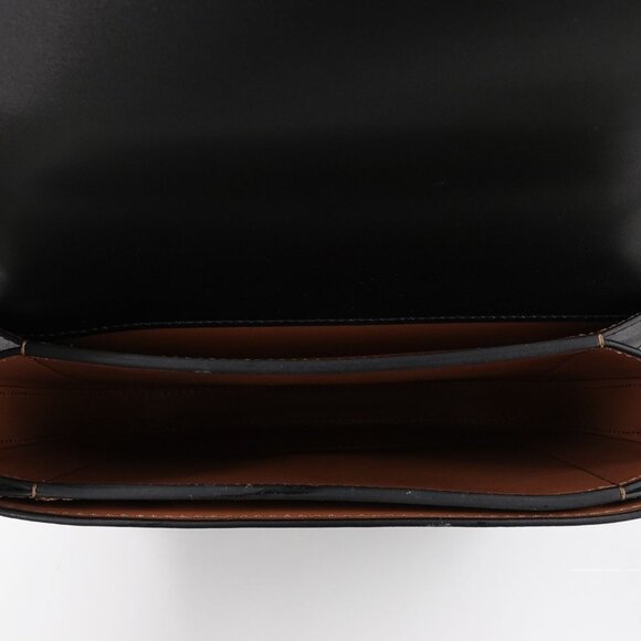 Tory Burch Eleanor Slim Saddlebag Black OS - Picture 14 of 16